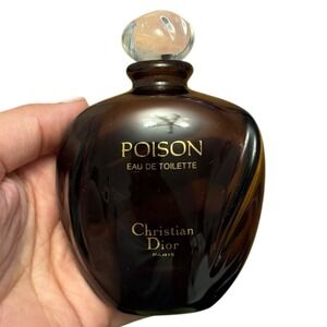 Vintage Christian Dior EMPTY Poison Perfume Bottle w/ Stopper Luxury‎ Decor C14Q